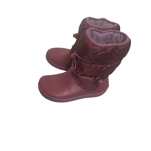 Crocs Youth Girls Size 4 Crocband Purple Winter Snow Boots - Picture 6 of 10